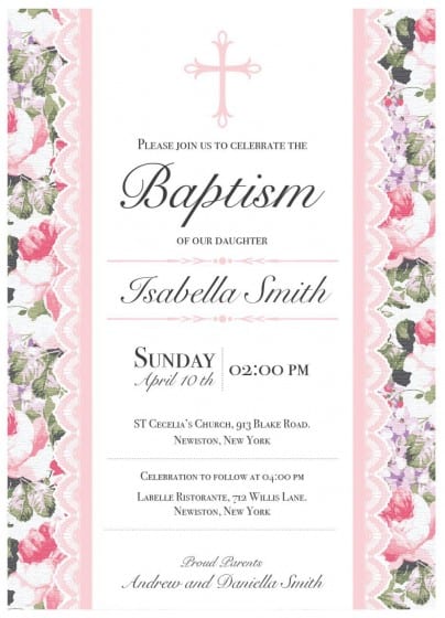 Staples Baptism Invitation